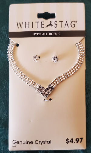 Crystal Necklace & Earrings